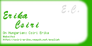 erika csiri business card